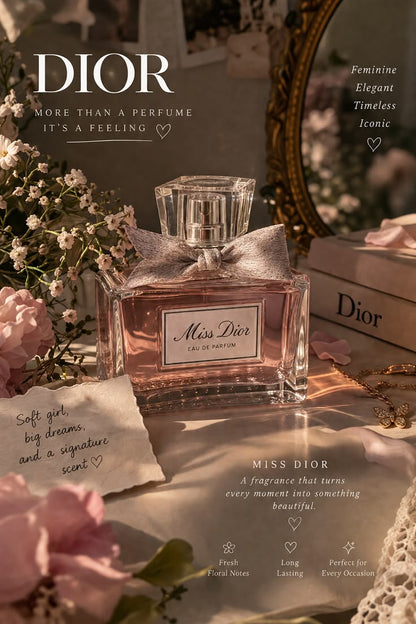 Miss Dior Perfume Aesthetic | Feminine & Elegant Fragrance Inspiration